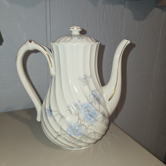 Haviland Other - VINTAGE Haviland White Teapot with Blue Floral Design